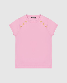 Balmain Дитяча рожева футболка BY8A41Z32771214