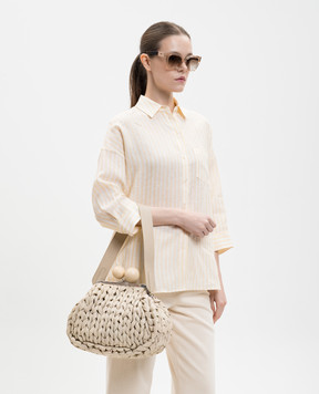 Max Mara Weekend Кожаная сумка цвета айвори Pasticcino WKALIBERO