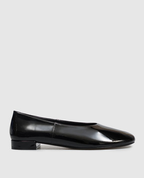 Stuart Weitzman Чорні шкіряні лаковані балетки SO474