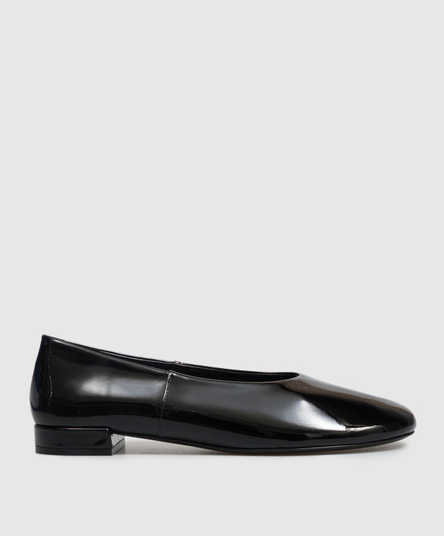 Stuart Weitzman Чорні шкіряні лаковані балетки SO474
