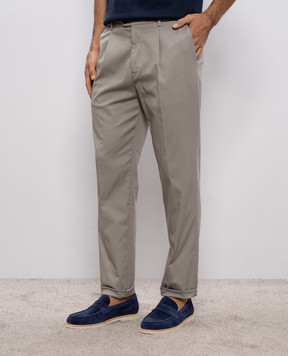 Brunello Cucinelli Брюки цвета хаки M289LE1450