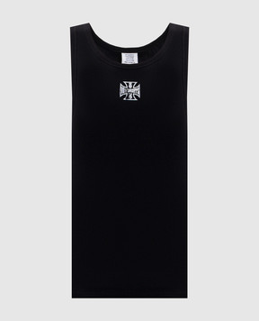 Vetements Черная майка в рубчик MH27TT249B
