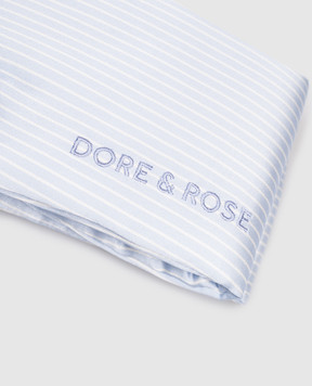 Dore & Rose Голубая маска для сна из шелка в полоску DEEPSLEEPMASK