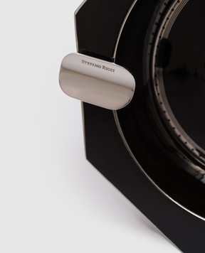 Stefano Ricci Чорна порцелянова попільничка з емблемою OAP18OSHINY3