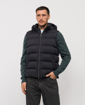 Herno Синий пуховый жилет PI001186U12456Z