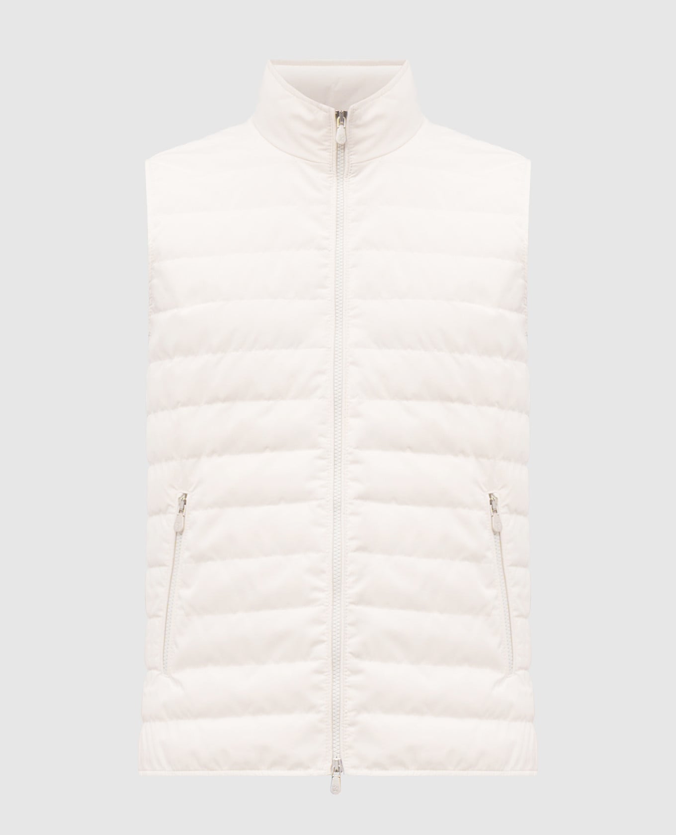 Белый пуховой жилет