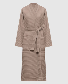 L'Appartement Коричневий вафельний халат MIAWAFFLEBATHROBE