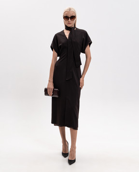 Agnona Коричнева сукня з вовни TR1203XUW022