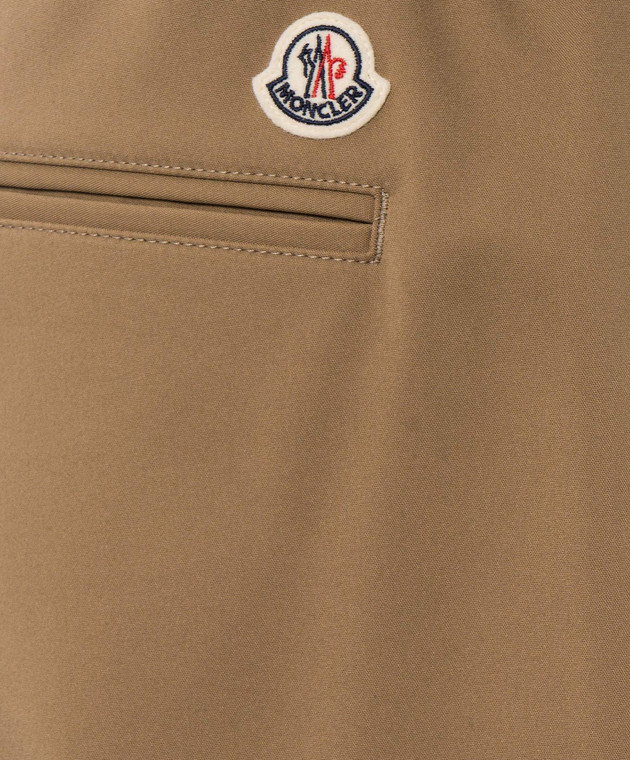 Moncler Коричневые брюки с лампасами L20912A00017599LT изображение 5