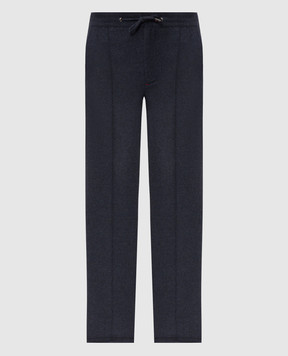 ISAIA Синие брюки из шерсти и кашемира PNC053P9040