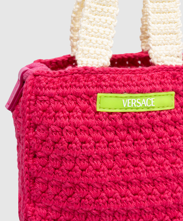 Versace Дитяча рожева в'язана сумка 10232321A17240 зображення 3