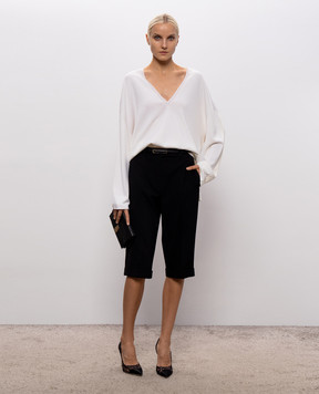 Tom Ford Комбінований пуловер кольору айворі MAK1477YAX1069