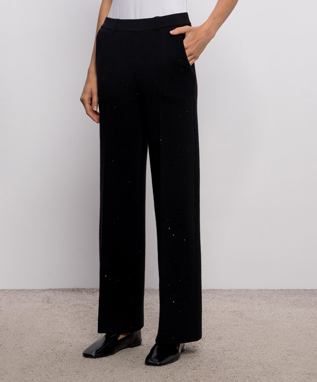 Twinset Черные брюки с пайетками 262LI3PBB изображение 3