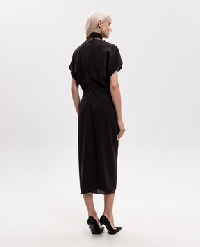 Agnona Коричнева сукня з вовни TR1203XUW022
