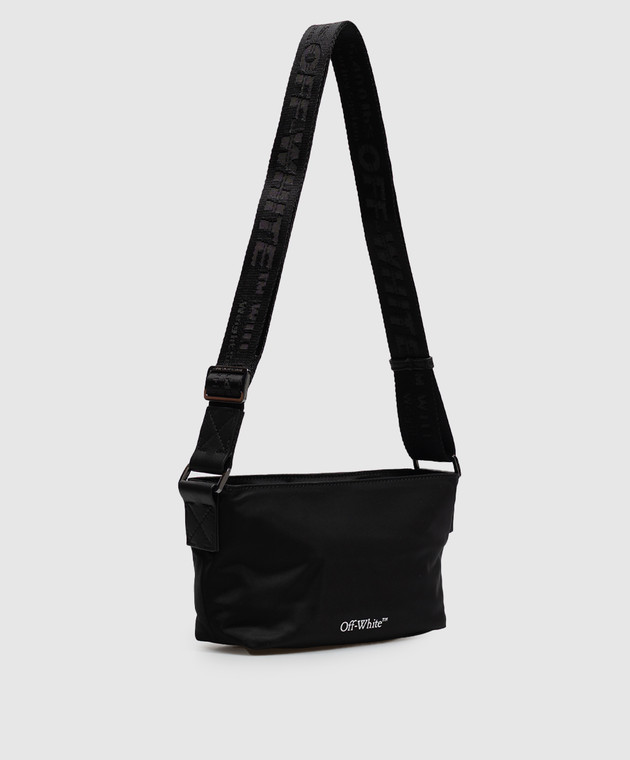 Off-White Черная сумка с логотипом Half Arrow OWMNQ09F26FB01 изображение 3