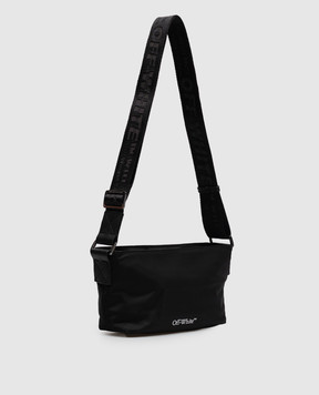 Off-White Черная сумка с логотипом Half Arrow OWMNQ09F26FB01
