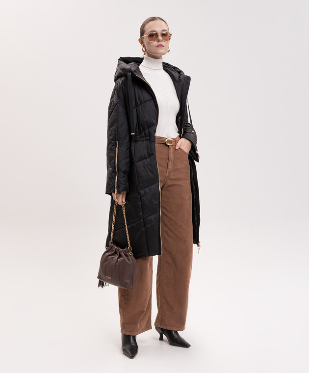 Twinset Черная удлиненная куртка 262TT2020 изображение 2