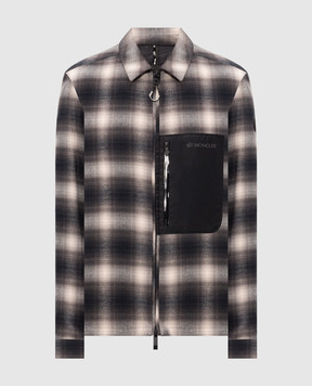 Moncler Пуховая куртка Cornisello в стиле рубашки в клеточку L20911A00095599R9