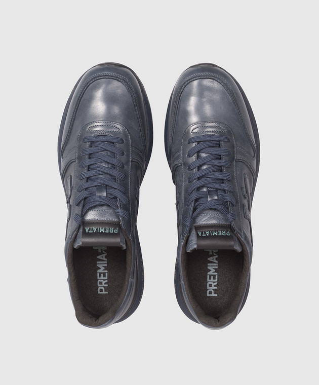 Premiata Синие кожаные кроссовки Mick 1807 MICK1807 изображение 4