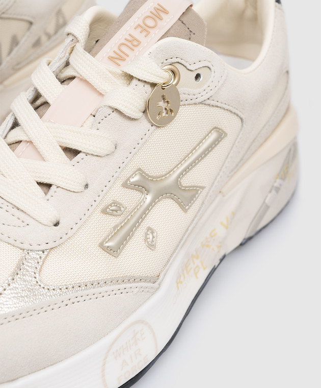 Premiata Бежевые комбинированные кроссовки Moerund MOERUND8080 изображение 5