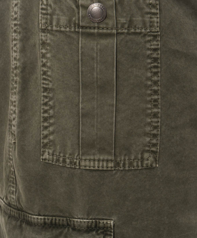 Brunello Cucinelli Зелені штани карго M225NF3020 зображення 5