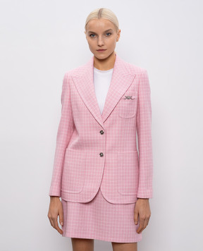 Versace Рожевий жакет з вовною в клітинку 10226451A10444