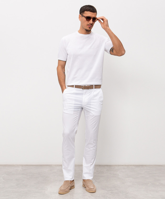 Stefano Ricci Белые брюки с логотипом M1T6100021PACT1Q изображение 2