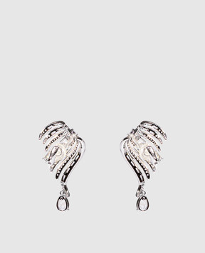 Swarovski Серебристые клипсы Vienna 5755961