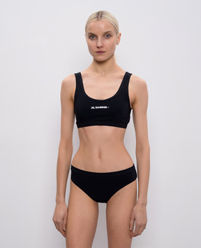 Jil Sander Черный лиф от купальника с логотипом J40BR0006J20011