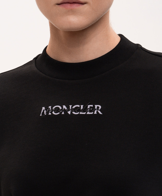 Moncler Черный свитшот с логотипом L20938G0001489AZY изображение 5