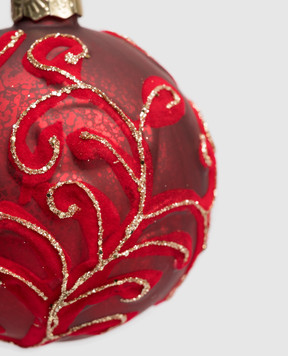 EDG Червона ялинкова куля з глітером 6500944A400