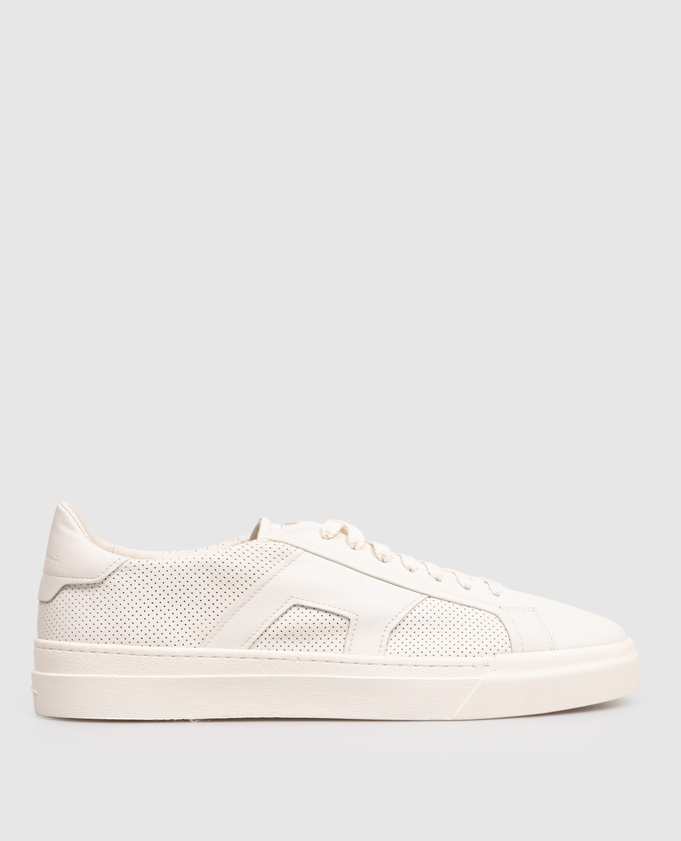 

Белые кожаные кроссовки с перфорацией, Белый, Кроссовки