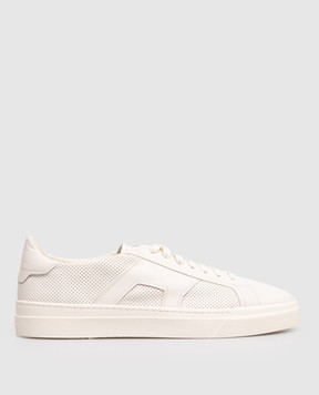 Santoni Білі шкіряні кросівки з перфорацією MBGT22068PNNTIFR