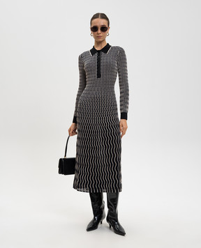 Simkhai Чорна сукня-поло Kassidy у візерунок 5251213K