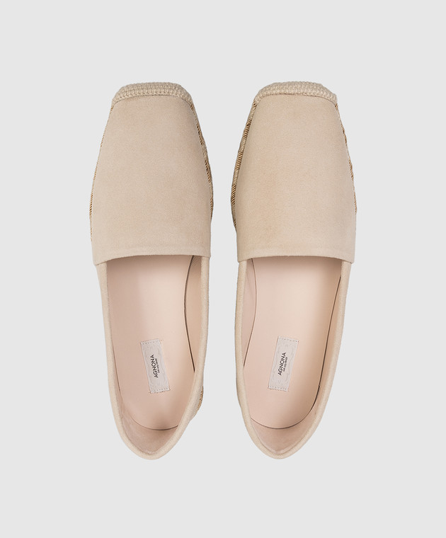 Agnona Бежеві замшеві еспадрильї LI1101L8266 зображення 4