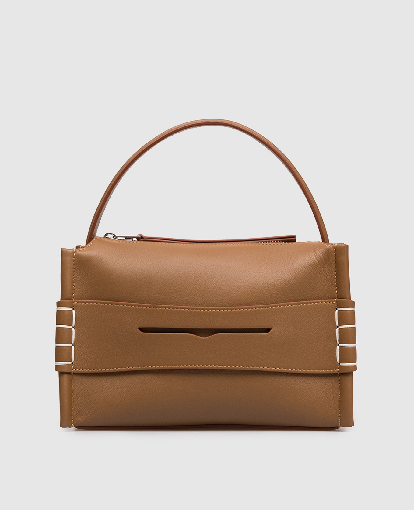 

Коричневая кожаная сумка Loafer, Коричневый, Сумки через плечо