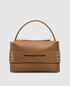 JW Anderson Коричневая кожаная сумка Loafer HB0762LA0383