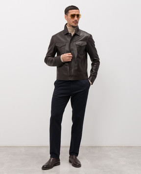 Tom Ford Сині штани з логотипом SHL042FMC276