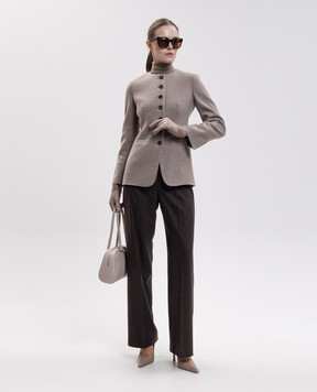 Max Mara Коричневые брюки COTTAGE из шерсти SMMCOTTAGE