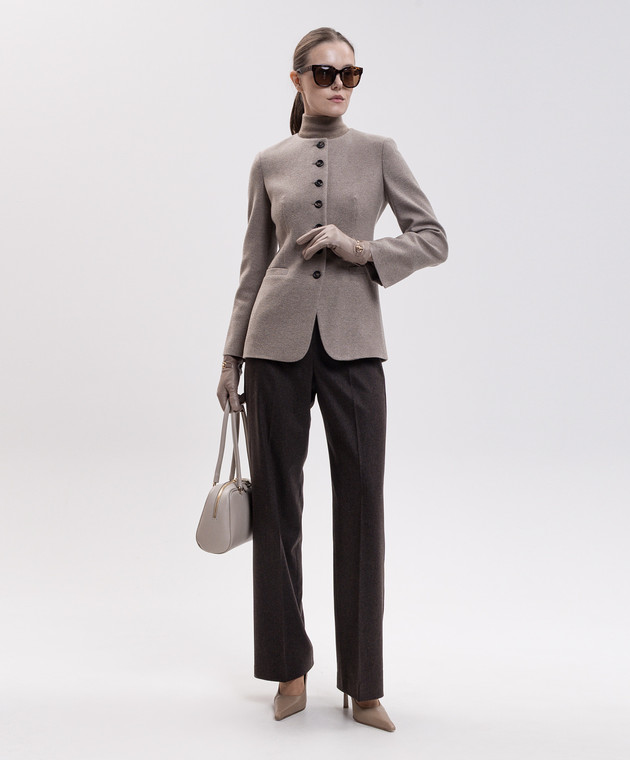 Max Mara Коричневые брюки COTTAGE из шерсти SMMCOTTAGE изображение 2
