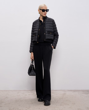 Kiton Черное поло из шелка в узор D61786K0920H