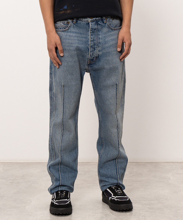 Rhude Сині джинси з патчем RHPF26DP03012 зображення 3