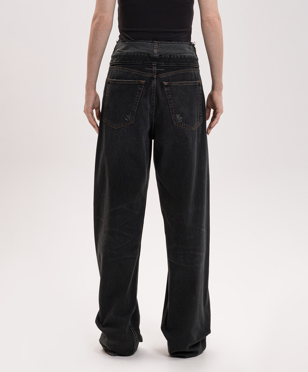 Maison Margiela MM6 Темно-сірі джинси з проріхами S52LA0271M30064 зображення 4