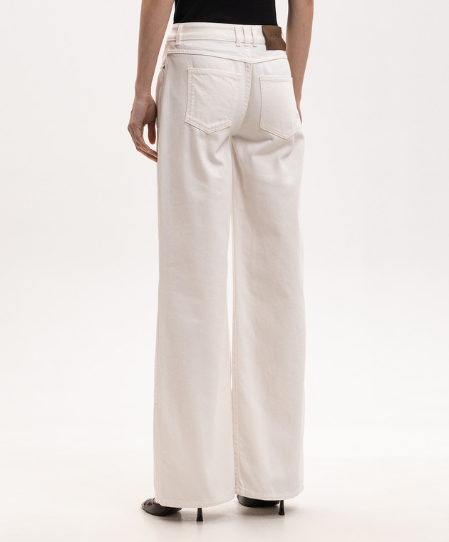 Balmain Джинсы цвета айвори HF1MI053DG14 изображение 4