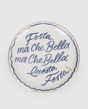 Bitossi Home Белая фарфоровая тарелка для пиццы Party LGP01002