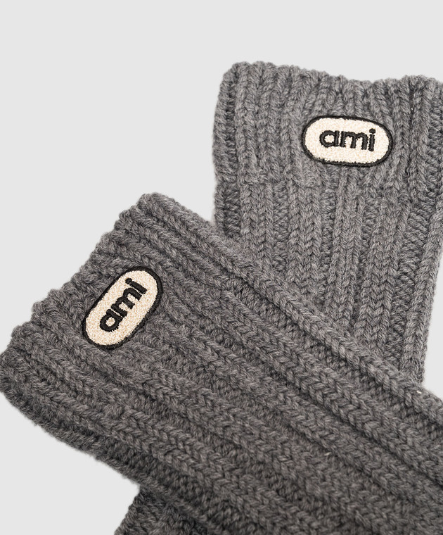 Ami Paris Серые носки из шерсти USC626AK0017 изображение 2