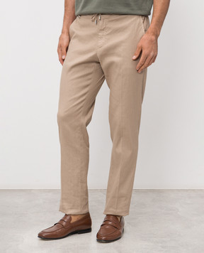 Stefano Ricci Бежевые брюки с льном M1T6100051LCTL1U