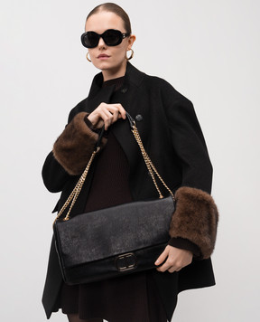 Twinset Чорна сумка з логотипом 252TD8120