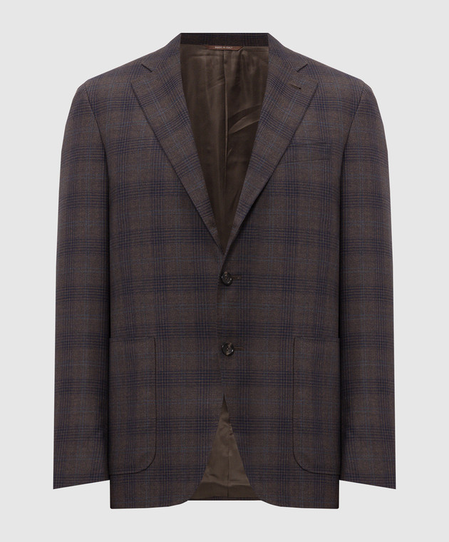 Canali Піджак з вовни в клітинку CF0537613275