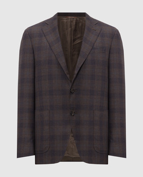 Canali Пиджак из шерсти в клетку CF0537613275